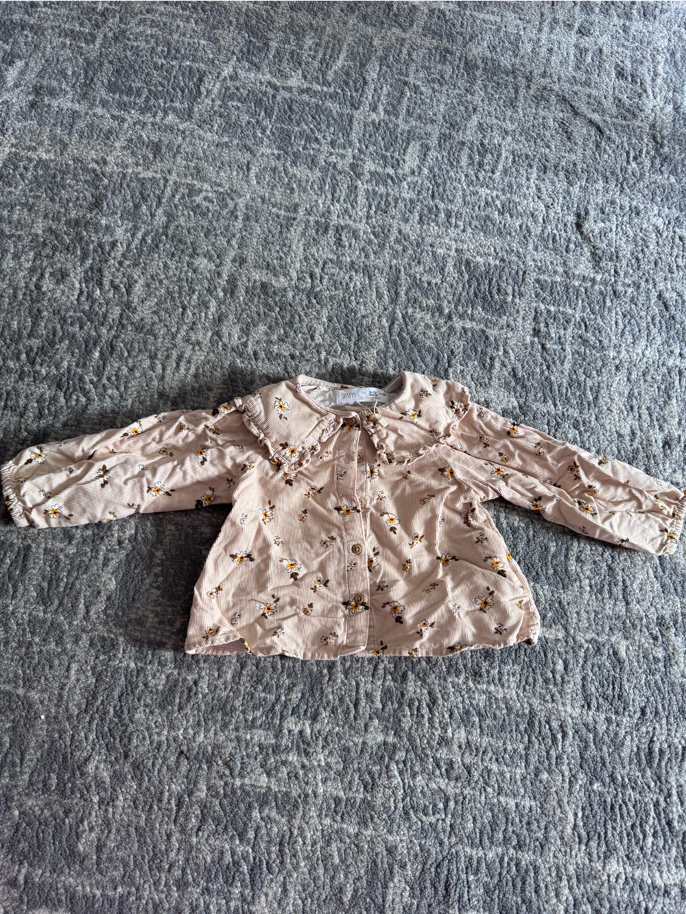 Zara Light Pink Floral Hooded Jacket for Kids